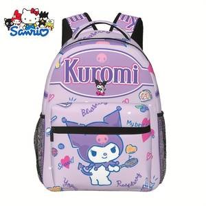 Mochila de Kuromi, color lila con morado de 17 pulgada