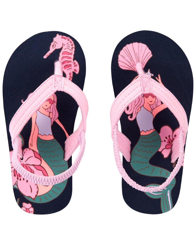 Chinelas Carter´s azul con rodadas de sirena