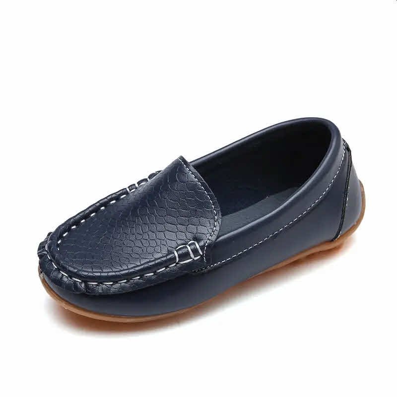 Zapatos mocasines antideslizantes con costura informal color azul