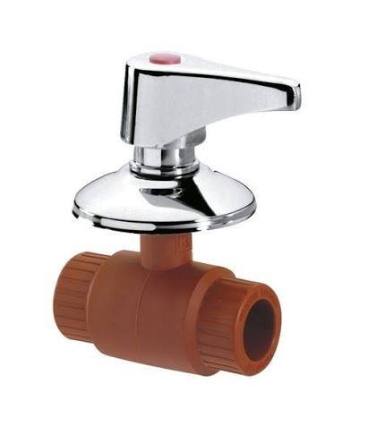 Llave P / Esférica Fus - Fus. CROMO 3/4
