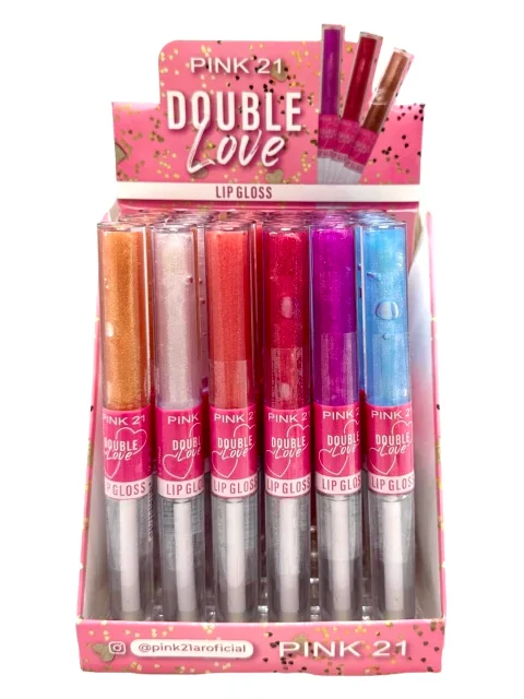 Gloss duo Double Love Tono 3 - Pink21