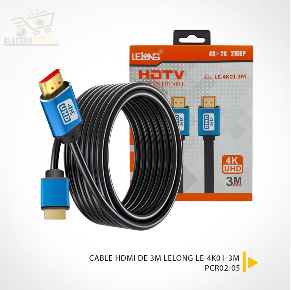 CABLE HDMI LELONG HDTV 4K UHD LE-4K01-1.5M