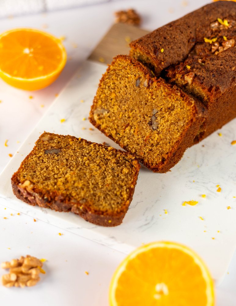 Budín de naranja y nuez (Stevia)