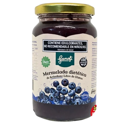 Mermelada de arándanos con stevia - Ganofi