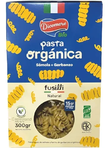 Pasta Fusilli orgánica natural - Dicomere (300gr)
