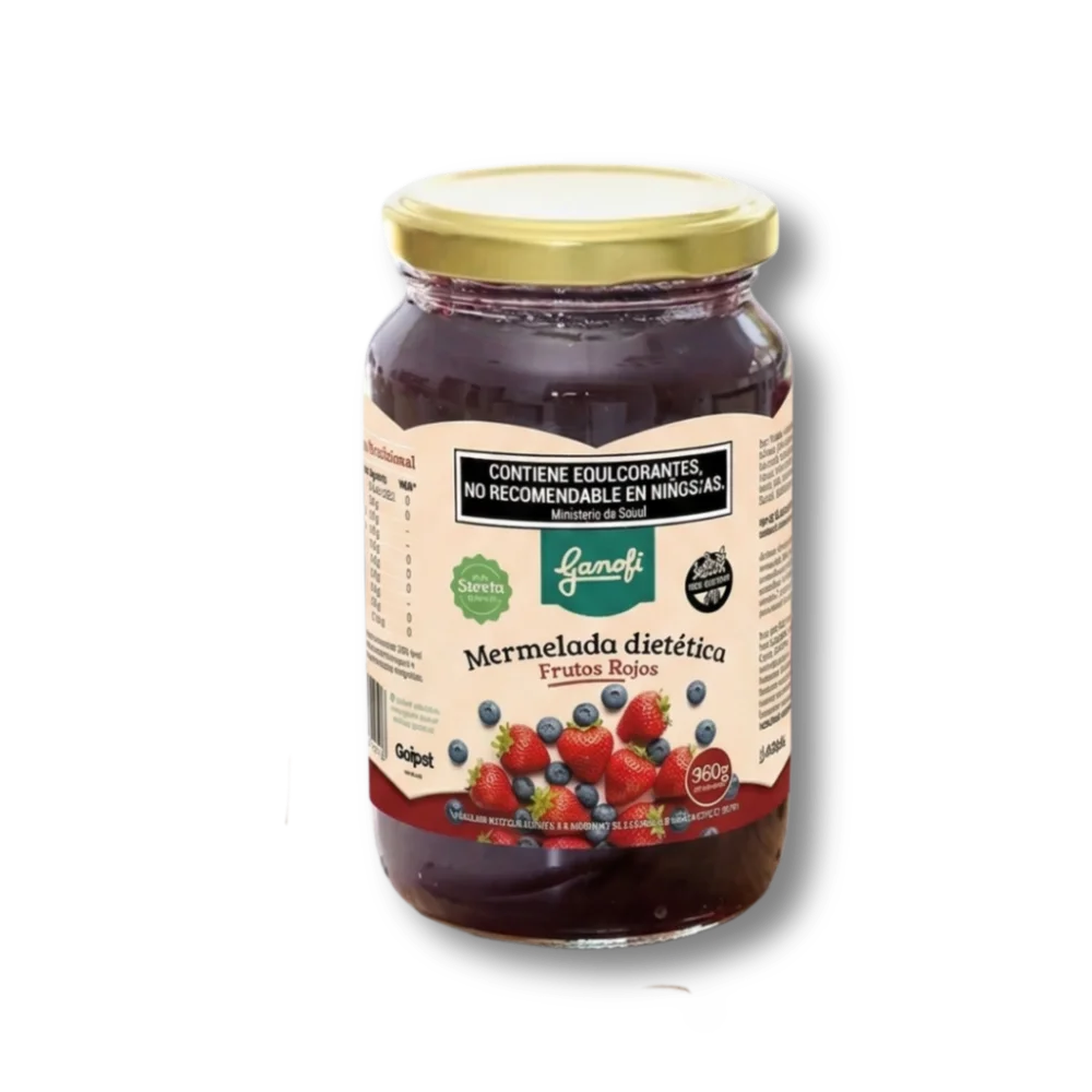 Mermelada de frutos rojos con stevia - Ganofi