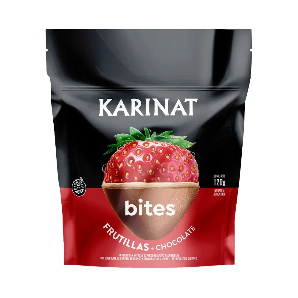 Bombón helado sabor frutilla y chocolate - Karinat
