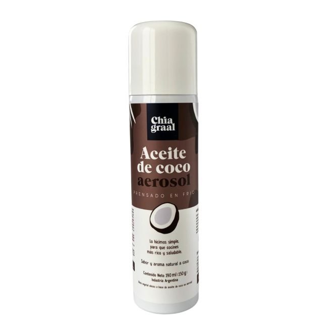Aceite de coco en aerosol virgen - Chia Graal (190ml)