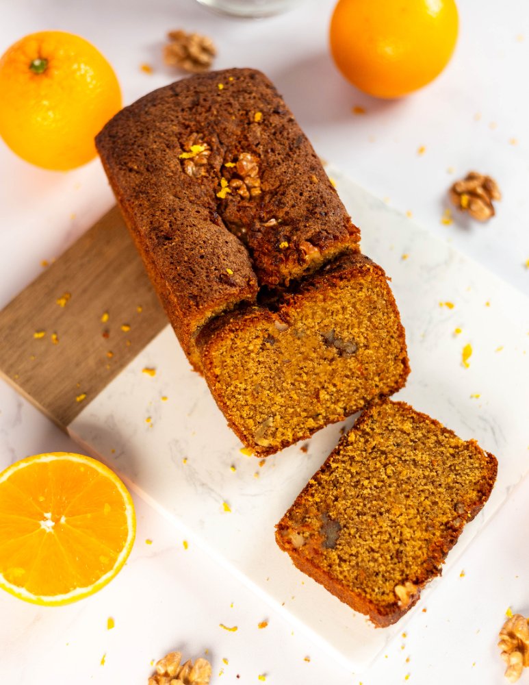 Budín de naranja y nuez (Mascabo)