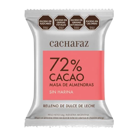 Alfajor 72% cacao - Cachafaz