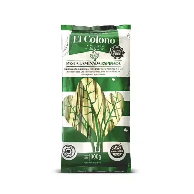 Pasta laminada de espinaca - El colono (300 gr)