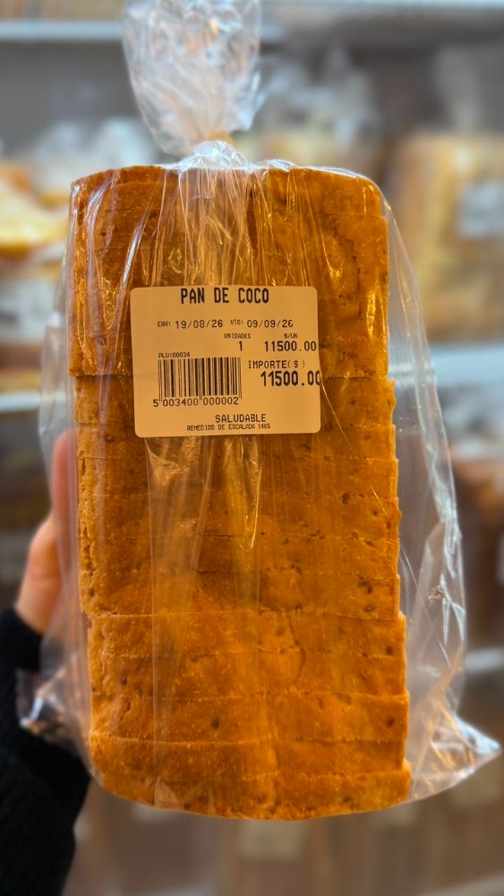 Pan con harina de coco