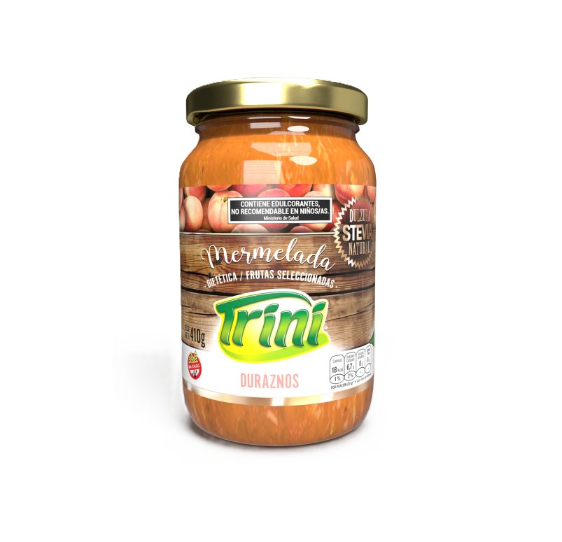Mermelada de durazno con stevia - Trini