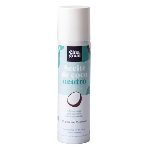 Aceite de coco en aerosol neutro - Chia Graal (190ml)