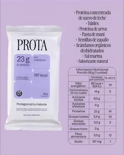 Barrita de arándanos - Prota