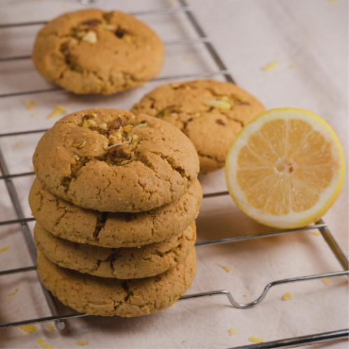 Cookies de limón y pistacho - (6 unidades)
