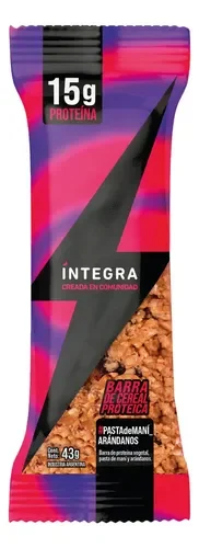 Barrita de pasta de mani y arándanos - Integra