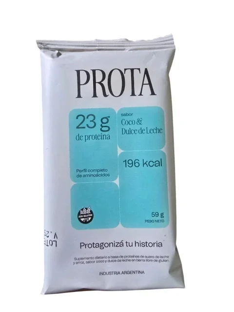 Barrita de coco y dulce de leche - Prota