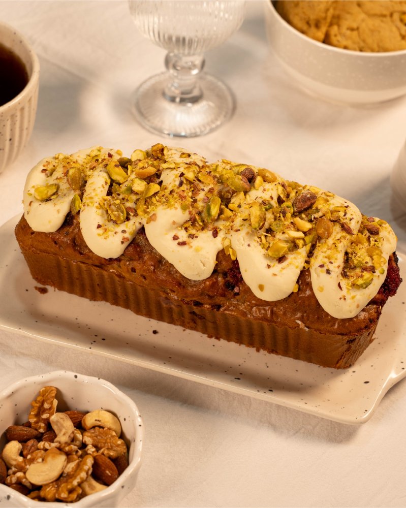 Budín de naranja y frutos rojos (Mascabo)