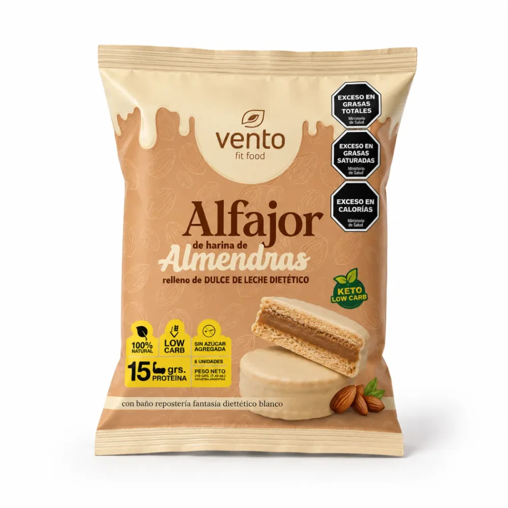 Alfajor de choco blanco y ddl - Vento