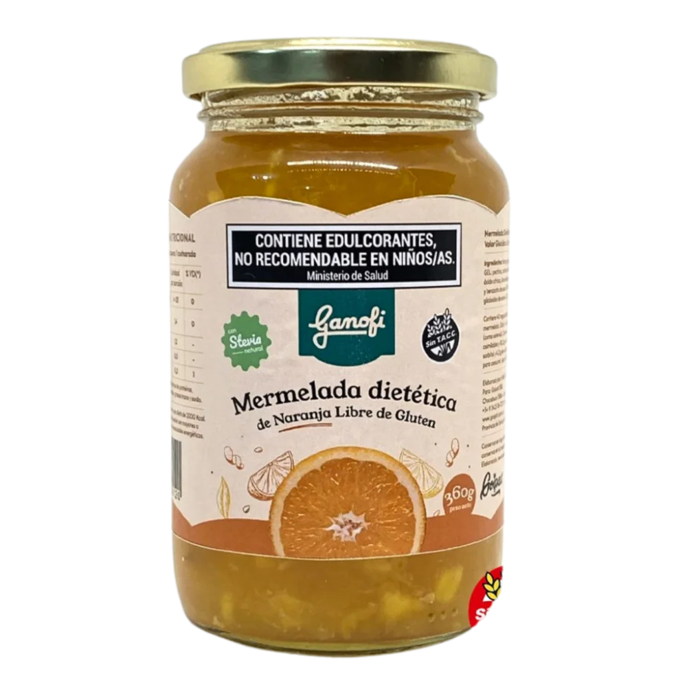 Mermelada de durazno con stevia - Ganofi