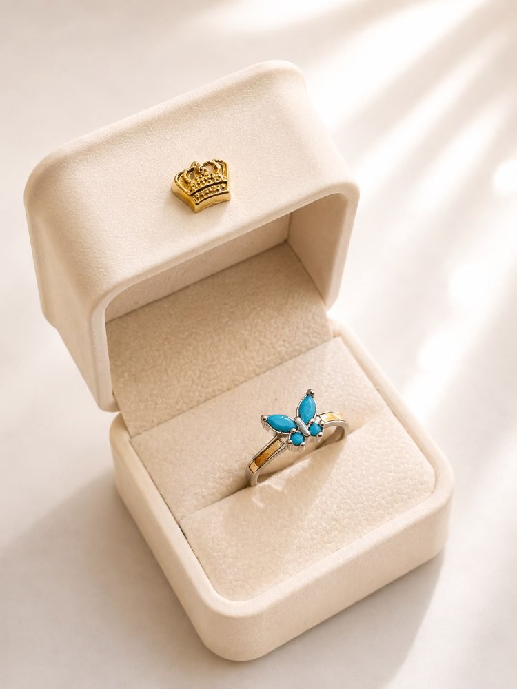 ANILLO MARIPOSA CELESTE