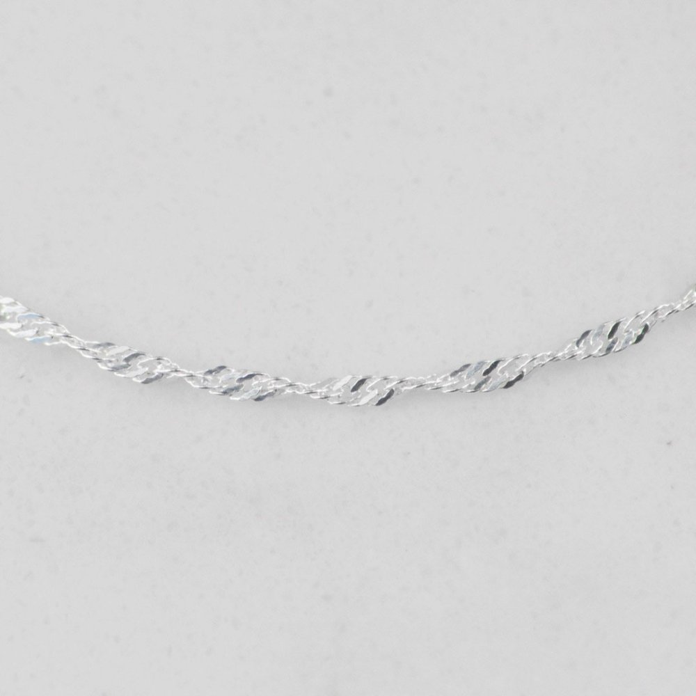 CADENA SINGAPUR  1MM - 45 CM PLATA 925  ITALY
