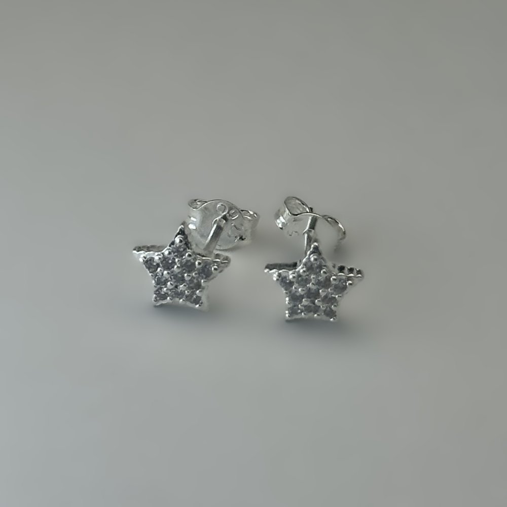 ARETES MARIPOSA ESTRELLA PAVE