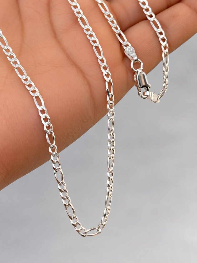 CADENA 3X1 CARTIER 3MM - 60CM PLATA ITALIANA 925