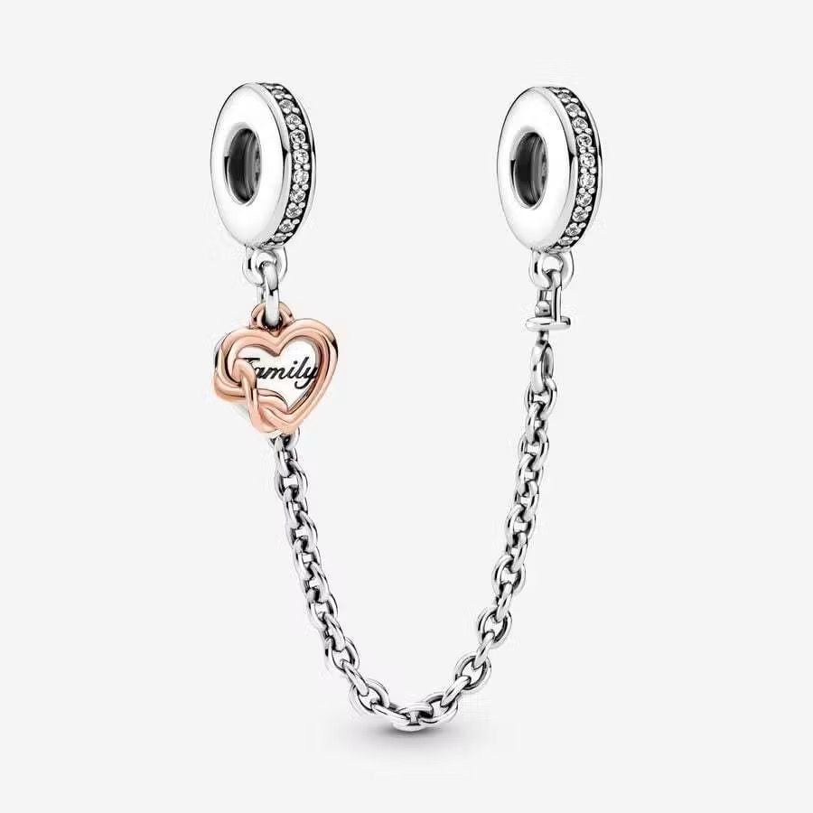 CADENA DE SEGURIDAD CORAZON FAMILY PANDORA
