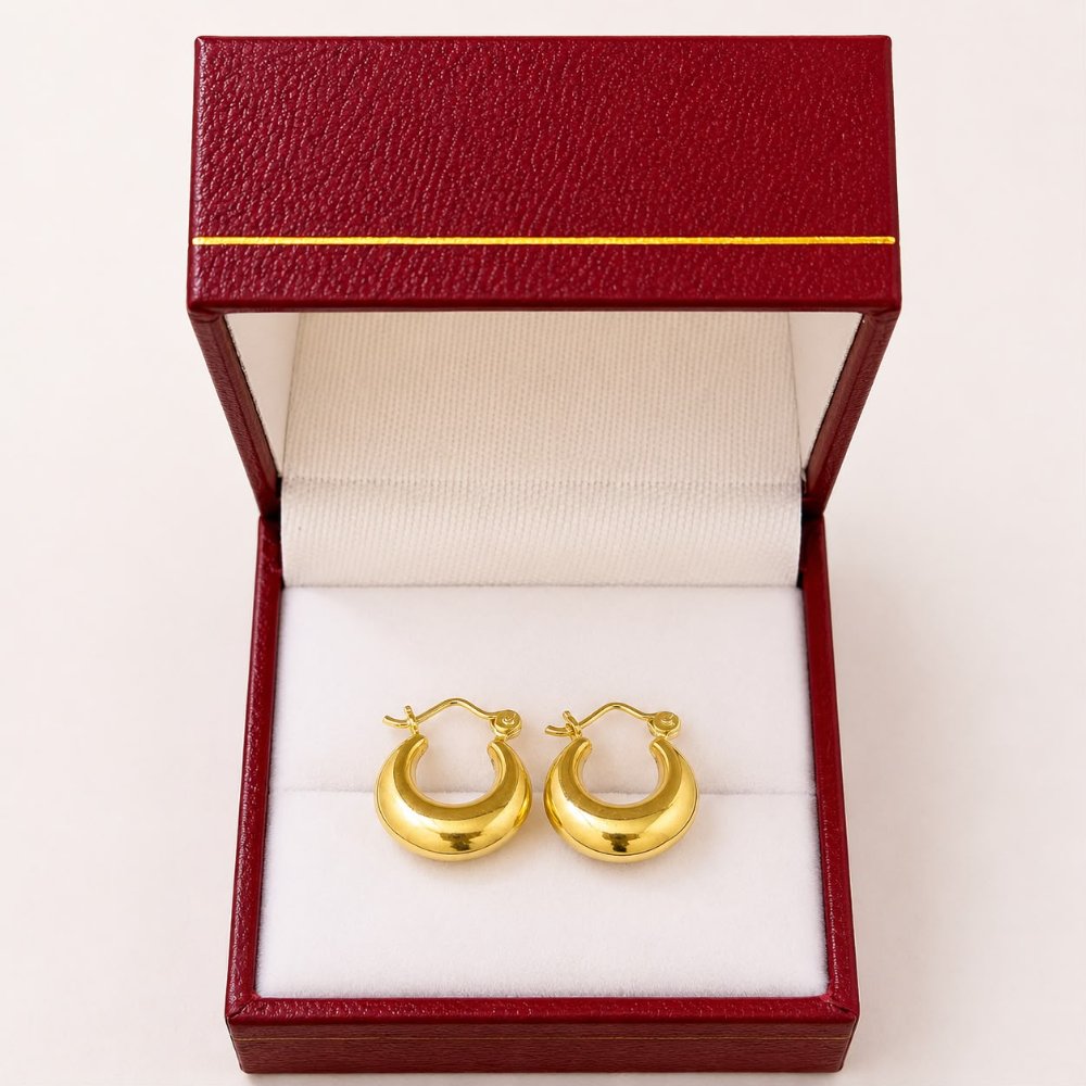 CANDONGA LISA 1.5 CM EN ORO LAMINADO 18K