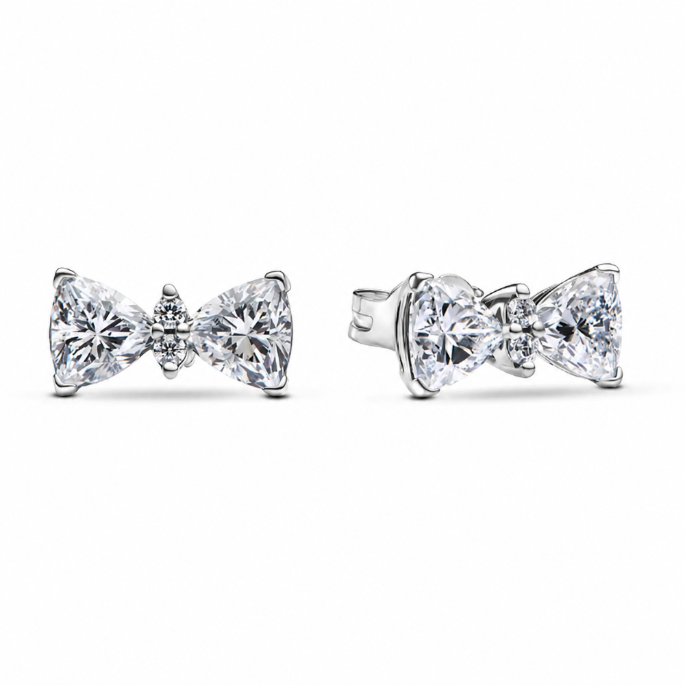 ARETES MOÑO PIEDRA BLANCA