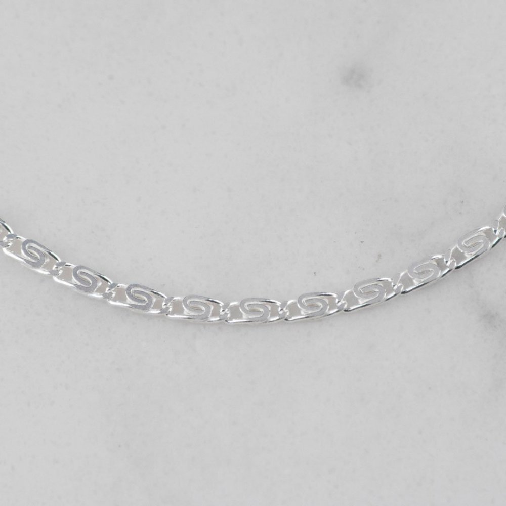 CADENA CARACOL 2MM-45CM PLATA LEY 925