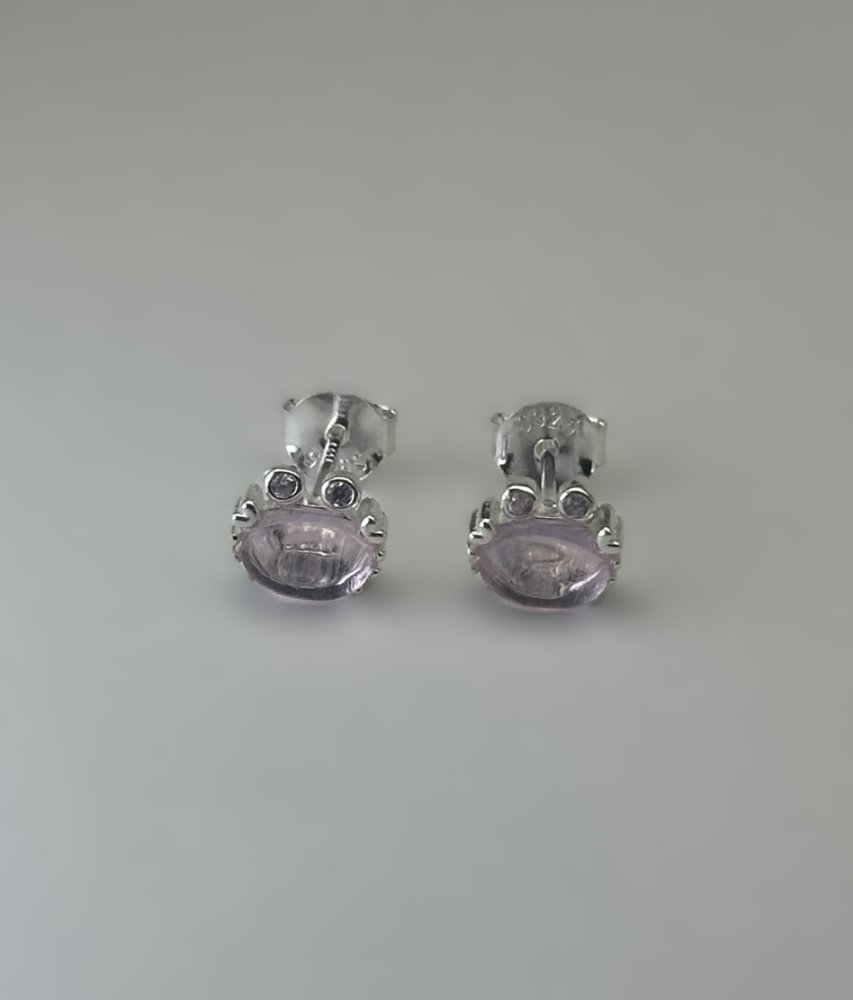 ARETE MARIPOSA CANGREJO ROSA