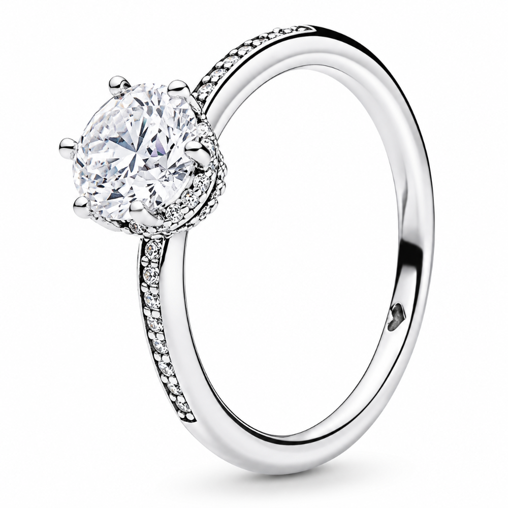 ANILLO SOLITARIO PANDORA CORONA RELUCIENTE