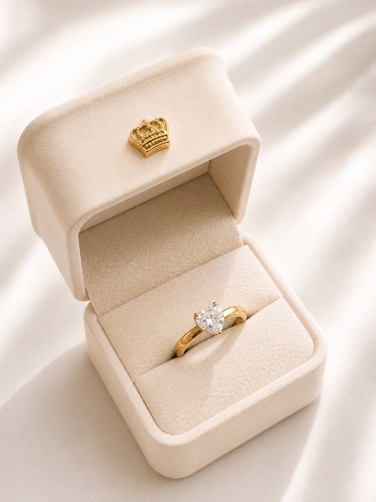 ANILLO CORAZÓN BRILLANTE