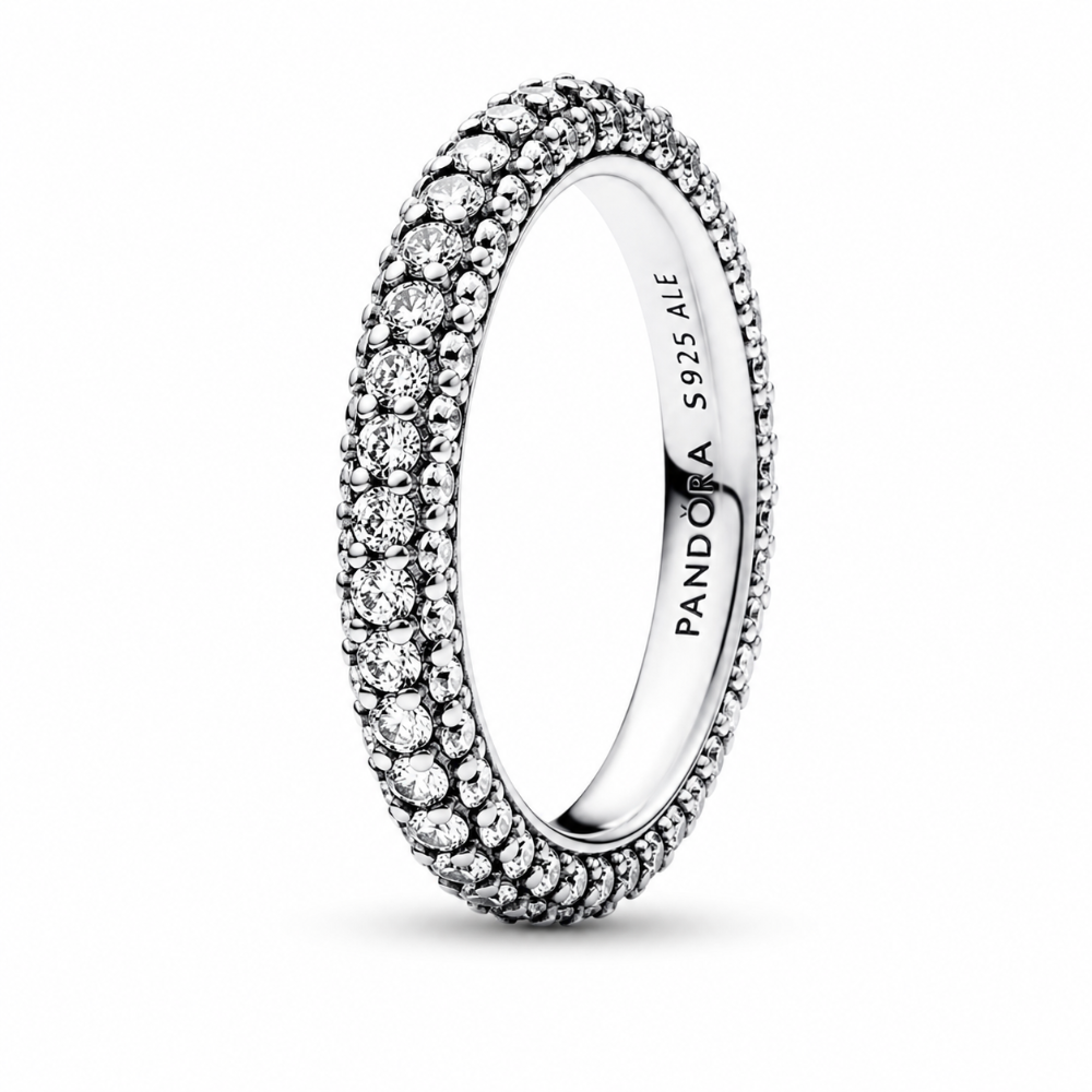 ANILLO PANDORA DE HILERA DE PAVÉ