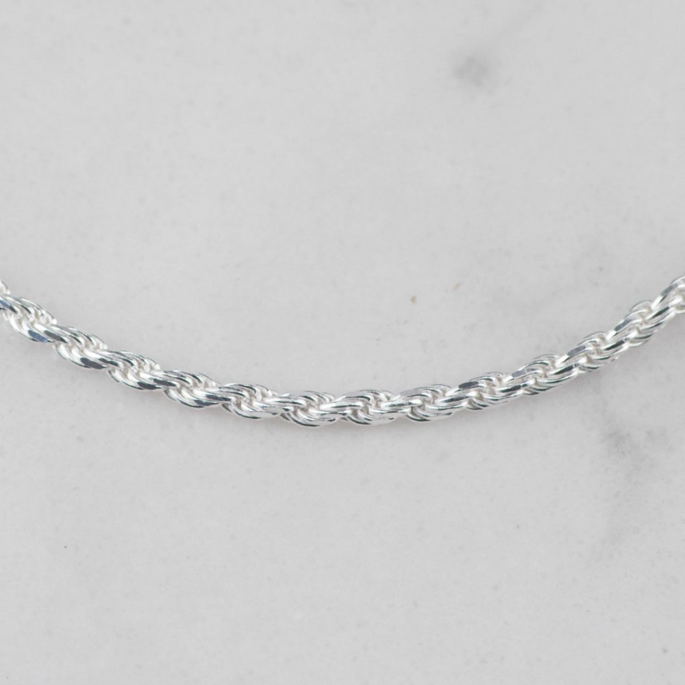 CADENA 60 CM LAZO 1MM PLATA LEY 925
