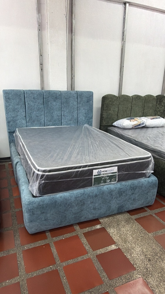 Cama Matrimonial Meely Estación Azul