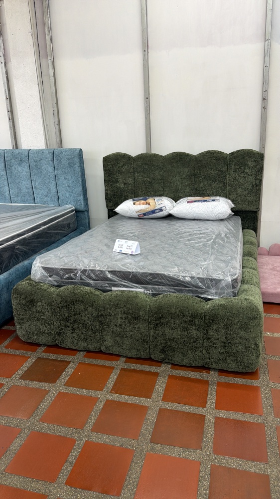 Cama Cotton Matrimonial Tapi Gatun Verde