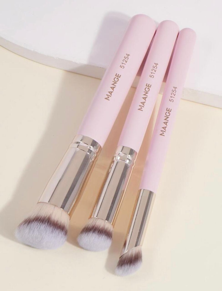 Set de Brochas Rosa Maange 3 unid