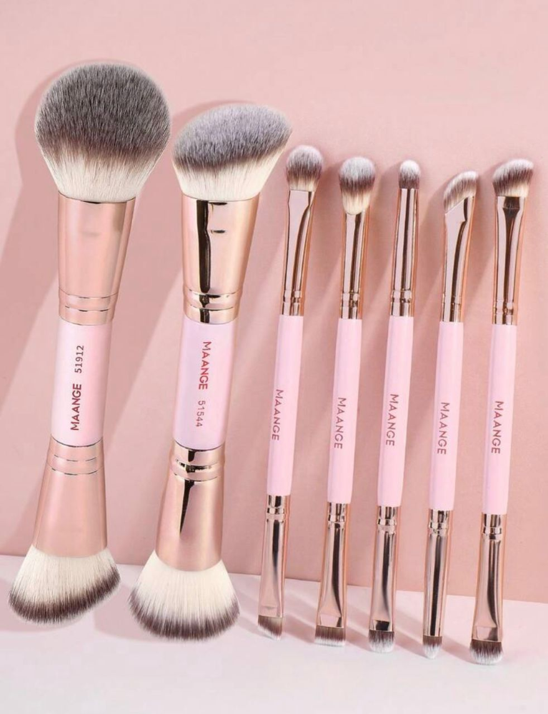 Set de brochas rosada Maange