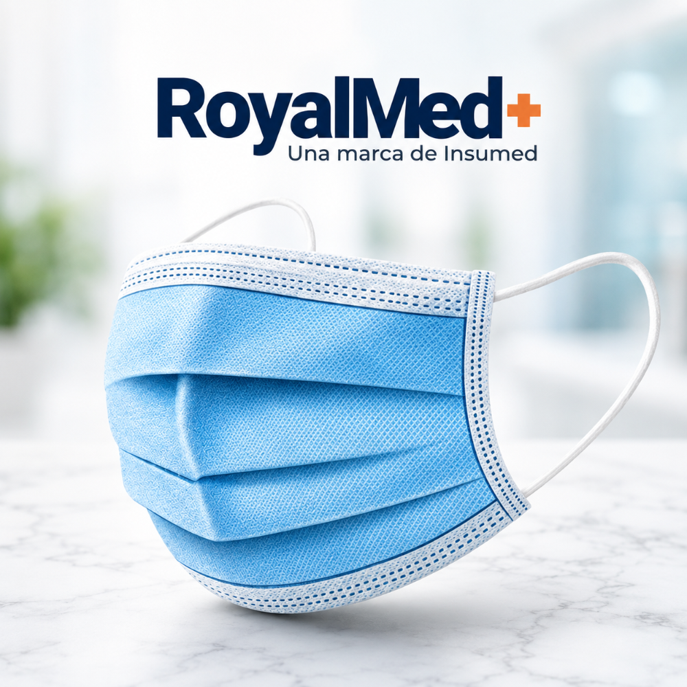 Mascarilla azul 50 Und Royalmed