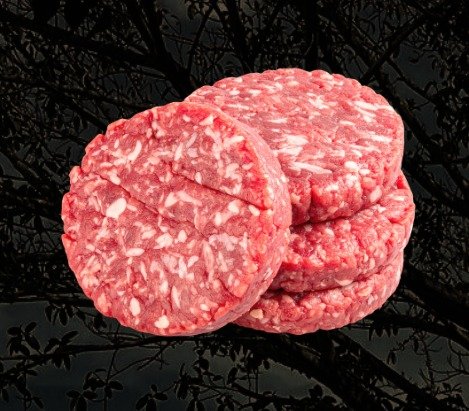 RES- HAMBURGUESA CON TOCINO Y ESPECIAS 1KG 5 PZ