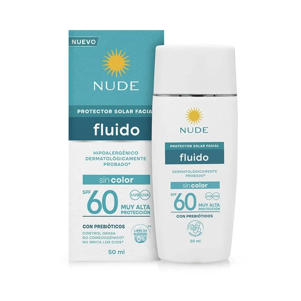 PROTECTOR SOLAR NUDE SPF60 FACIAL FLUIDO 50ML