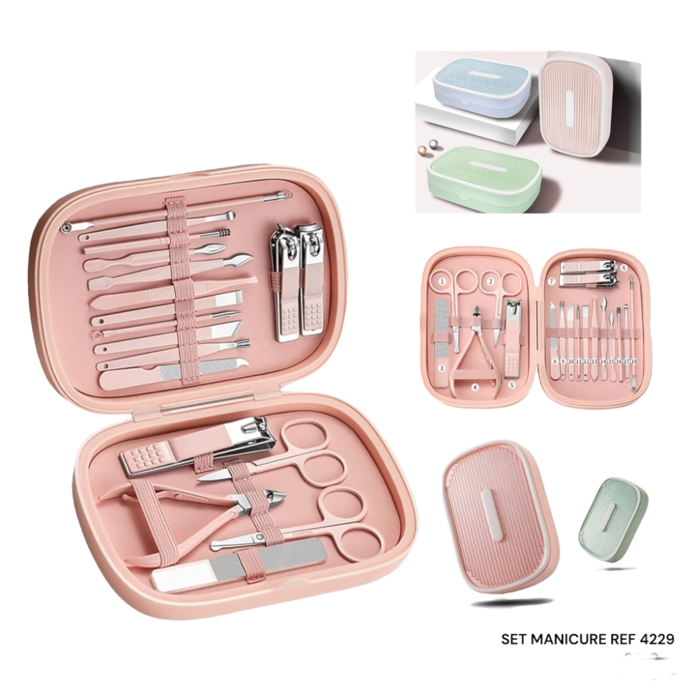 SET DE MANICURA  RECIPIENTE PLASTICO