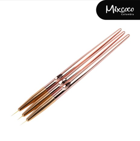 SET X 3  PINCEL ORO ROSA