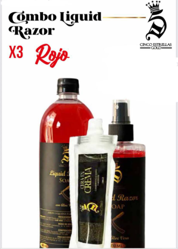 COMBO LIQUID RAZOR   5 ESTRELLAS