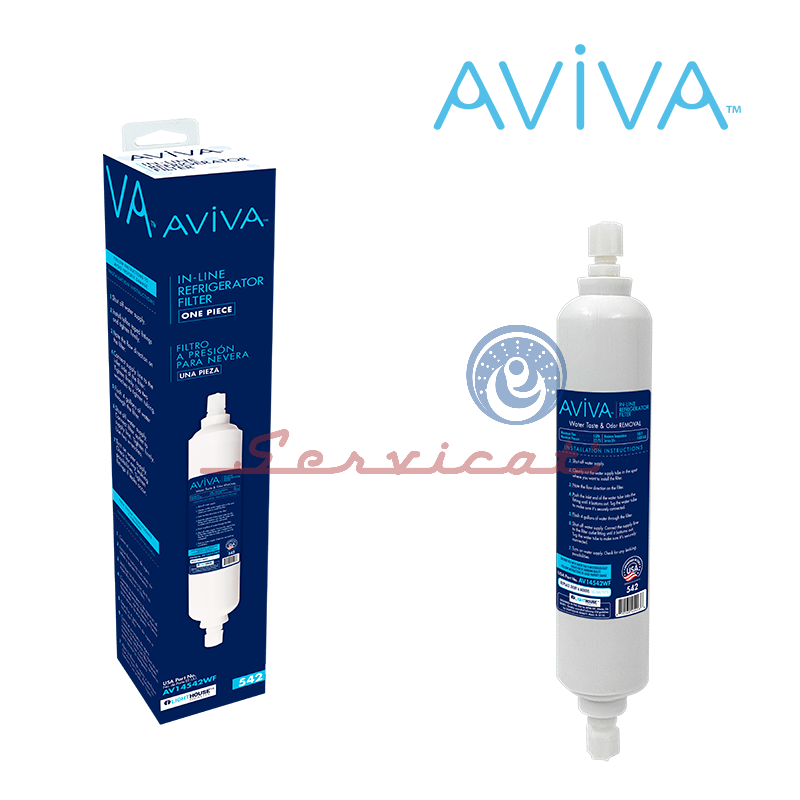 FILTRO DE AGUA EXTERNO 1500GAL AVIVA ICE MAKER REFRIGERADORA FRIGIDAIRE-ELECTROLUX-LG-WHIRLPOOL