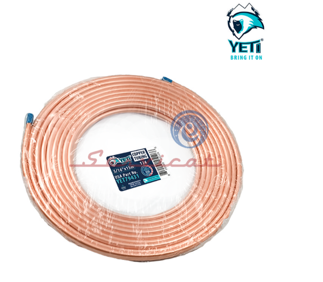TUBERÍA_DE COBRE 5/16" X 15M ORIGINAL YETI REFRIGERADORA TODAS LAS MARCAS
